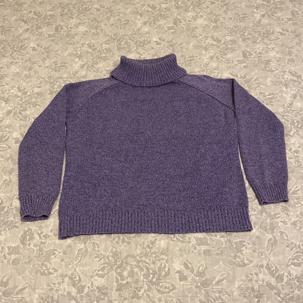 Karen Scott Purple Turtleneck Sweater Women’s Size Petite Medium
